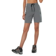 Womens Cargo Shorts with 4 Pockets, Casual Bermuda Shorts for Hiking Outdoors, Sizes S-2XL